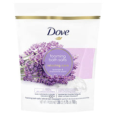 Dove Relaxing Care Foaming Bath Salts to help soothe sore, tired muscles Lavender & Chamomile bath salt with 100% natural skin nourishers 793 g