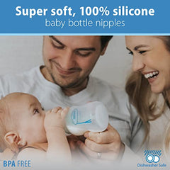 Dr. Brown's Options+ Wide-Neck Baby Bottle Nipple, Level 3, 6 Months+, 6 Count, Clear, 0.28 Pound