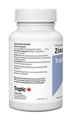 Trophic Zinc - Chelazome (30mg) 1 Count 120 caps. Helps in connective tissue formation. Chelated with natural amino acids, provides superior absorbtion. Helps with immune function.