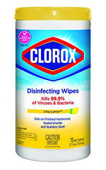 Clorox Disinfecting Wipes, Lemon Fresh, 75 Count - Zecoya