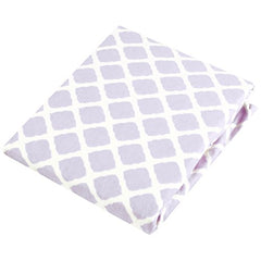 Kushies Baby Contour Change Pad Cover Ultra Soft 100% Cotton Flannel, Made in Canada, Lilac Lattice