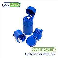 EZY DOSE pill crusher and Grinder, Crushes Pills, Tablets, Stainless Steel Blade, Removable Drinking Cup 1 count