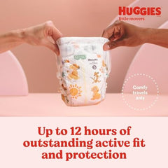 HUGGIES Diapers Size 4 - Huggies Little Movers Disposable Baby Diapers, 22ct, Jumbo Pack