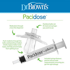 Dr. Brown's Pacidose Liquid Medicine Dispenser, Combo Sizes 0-6 months and 6-18+ months, White