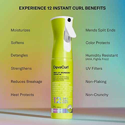 DevaCurl Mist of Wonders, Instant Multi-Benefit Curl Spray, 295mL