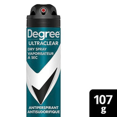 Degree Men UltraClear Black + White Dry Spray Antiperspirant anti-stain deodorant for men with 72h protection 107 g