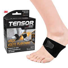 Tensor Therapeutic Arch Support - Adjustable - Right and Left - Black