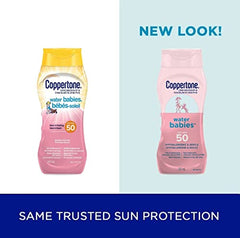 Coppertone Waterbabies Sunscreen Lotion Spf 50, Water Resistant Sun Protection for Babies, Gentle Sunscreen Face and Body Lotion for Baby, 237 ml.