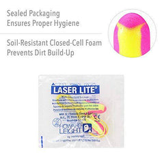 Howard Leight by Honeywell Laser Lite High Visibility Disposable Foam Earplugs, 100-Pairs, Pink/Yellow, LL-30