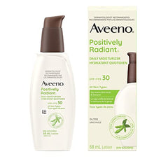 Aveeno Positively Radiant Daily Moisturizer SPF30, 68 mL (Packaging May Vary)