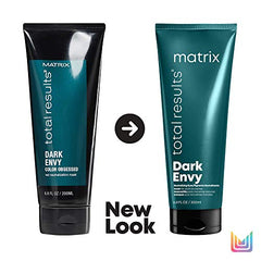 Matrix Toning Hair Mask, Dark Envy, For Red Undertones in Dark Brown or Black Hair, Cool, Glossy Finish, Color Depositing, Salon Hair Mask, 200ml (Packaging May Vary)