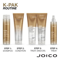 Joico K-Pak Reconstructing Shampoo, to Repair Damage, Cleansing and Conditioning, Detangles, Moisturize with Keratin, Sulfate Free