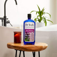 Dr Teal's Foaming Bath with Pure Epsom Salt Black Elderberry with Vitamin D & Essential Oils