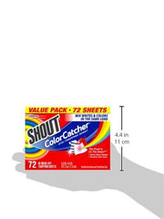 Shout Color Catcher Sheets for Laundry, Maintains Clothes Original Colors, 72 Count