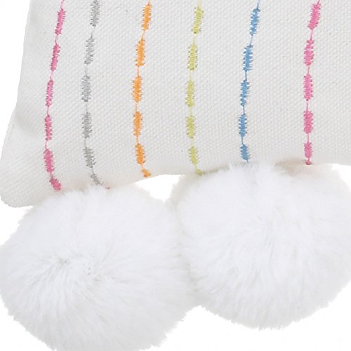 NoJo Rainbow Soft Shaped Cotton Canvas Wall Decor, Ivory/Blue/Pink/Red