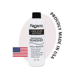 Pronto 100% Acetone Gel Nail Polish Remover - Gel Polish Remover for Nails | Acetone Nail Polish Remover & Gel Remover For Nails for Removal of Glue, Gel, Acrylic & Dip | Gel Nail Remover, 8 Fl oz