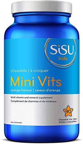 SISU - Mini Vits - Specially designed for children with a full range of vitamins and minerals - 90 Chewable Star Caps (Pack of 1)