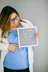 Pearhead 10" x 10" Gray Felt Letterboard Set, Includes 292 White Letters, Perfect Message Board for Home or Rustic Nursery, or use for Baby Announcement