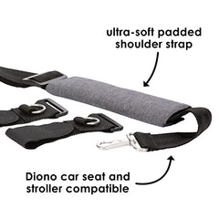 Diono Universal Car Seat and Stroller Carrying Strap, Adjustable Padded Strap, Made from Durable High Strength Material, Gray