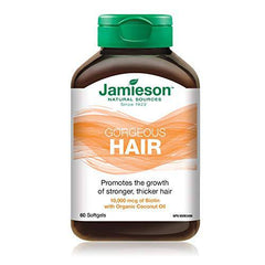 Jamieson Gorgeous Hair - 10,000 mcg Biotin with Organic Coconut Oil