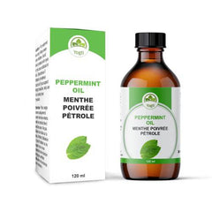 Yogti [Canadian Brand] Peppermint Essential Oil with Dropper, 120 milliliter