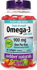 Triple Strength Omega-3 plus CoQ10, 900mg/100mg (EPA · DHA) - Zecoya