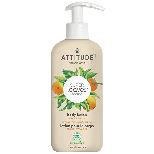 ATTITUDE Body Lotion, EWG Verified, Hypoallergenic, Plant and Mineral-Based Ingredients, Vegan and Cruelty-free Beauty and Personal Care Products, Orange Leaves, 473 ml