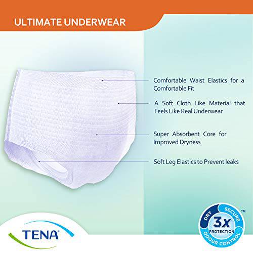 TENA Incontinence Underwear, Ultimate Absorbency, Medium, 28 Count - Zecoya