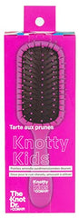 The Knot Dr. ® For Conair Knotty Plum Pie Brush with Flexalite™ bristles For Kids All Hair Types-Lengths Wet To Dry (64403C), Pink