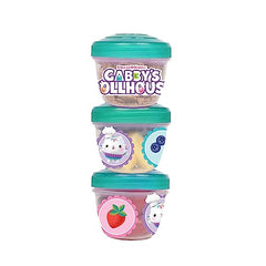 Gabby’s Dollhouse Snack Containers for Kids - BPA Free Plastic - 3 Pack with Twist Off Lids