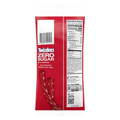 TWIZZLERS Zero Sugar Twists Strawberry Flavored Chewy Candy, Bulk Aspartame Free, 5 oz Bags