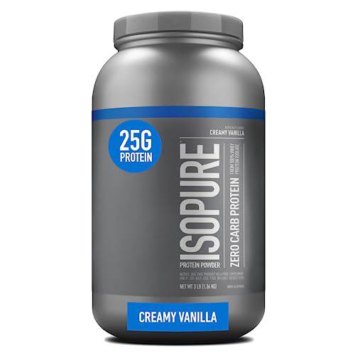 Isopure Zero Carb Protein Powder, 100% Whey Protein Isolate, Flavor: Creamy Vanilla, 1.36 kg (Packaging May Vary)