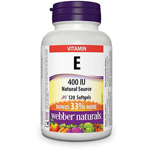 Webber Naturals® Vitamin E, Natural Source, 400 IU - Zecoya