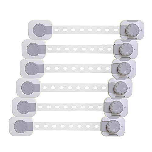 Dreambaby Twist 'N Lock Multipurpose Latch - Child Safety Locks - Grey - 6 Pack - Model L1445