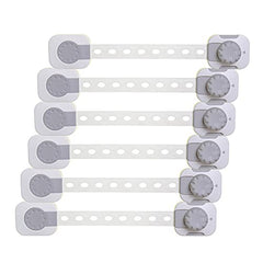 Dreambaby Twist 'N Lock Multipurpose Latch - Child Safety Locks - Grey - 6 Pack - Model L1445