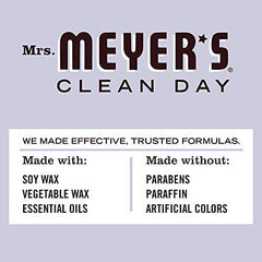 Mrs. Meyer's Clean Day Scented Soy Aromatherapy Candle, 25 Hour Burn Time, Made with Soy Wax and Essential Oils, Lavender Scent, 140 gram Candle Jar