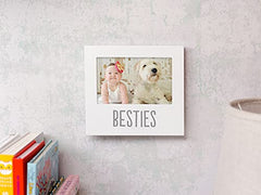 Pearhead Baby and Friend"Besties" Keepsake Picture Frame Displays one, White, 4" x 6"