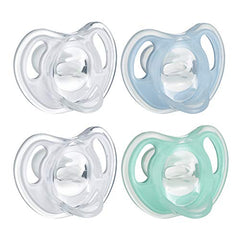 Tommee Tippee Ultra-Light Silicone Baby Pacifier, Boy - 0-6m, 4pk