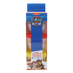 Paw Patrol Snack Containers for Kids - BPA Free Plastic - 3 Pack with Twist Off Lids