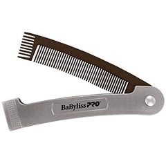 BaBylissPRO 2 in 1 Barber Comb for Hair and Beards with Folding Handle