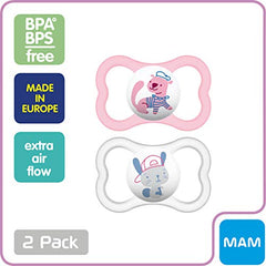 MAM Air Pacifiers (2 pack), 6+ Months, Girl