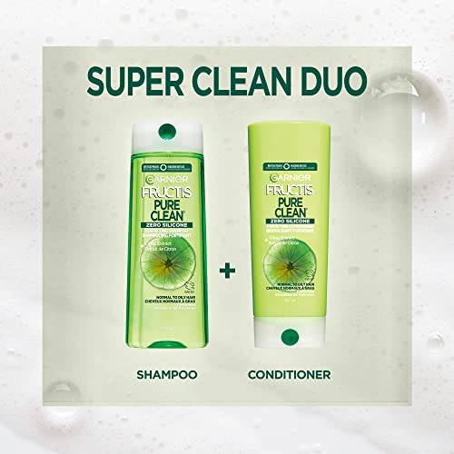 Garnier Fructis Pure Clean Zero Silicone Fortifying Shampoo for Normal to Oily Hair, with Citrus Extract, 650mL - Zecoya