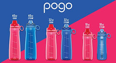 Pogo Tritan Water Bottle with Soft Straw, Fuchsia, 32 Oz.