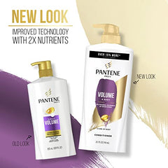 PANTENE PRO-V Volume & Fullness Shampoo 27.7 oz/ 820 mL + Conditioner 25.1 oz/745 mL + Rescue Shot 0.5 oz/15 mL