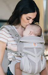 Ergobaby Omni 360 All-Position Baby Carrier for Newborn to Toddler with Lumbar Support & Cool Air Mesh (7-45 Lb), Pearl Grey