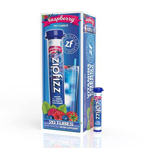 Zipfizz Healthy Energy Drink Mix, Hydration with B12 and Multi Vitamins, Blueberry Raspberry, 20 Count