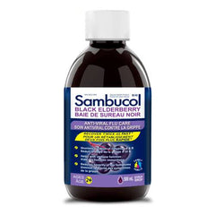 Sambucol Black Elderberry Anti-Viral Flu Care Syrup | Quickly Relieves Cold & Flu Symptoms | Immune Support & Antioxidant | Ideal for Families | 500 mL