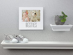 Pearhead Baby and Friend"Besties" Keepsake Picture Frame Displays one, White, 4" x 6"