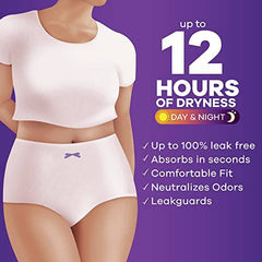 Always Discreet, Incontinence & Postpartum Underwear For Women, Maximum Protection, Small/Medium, 32 Count