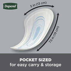 Depend Incontinence Shields for Men, Light Absorbency Disposable Pads, 58 Count